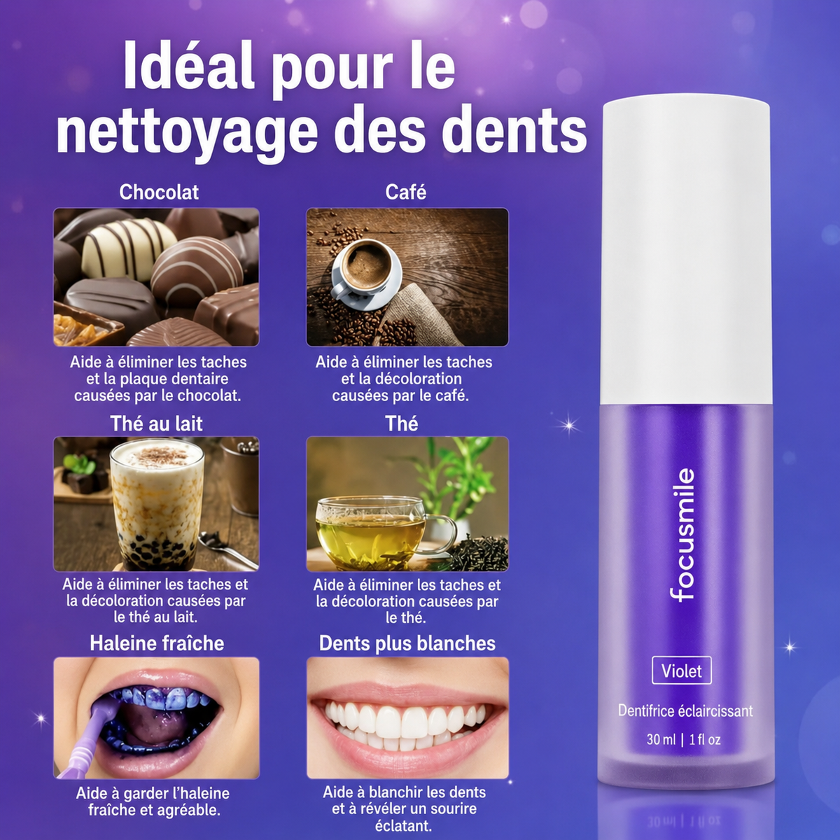 Dentifrice Violet V34 Glorysmil